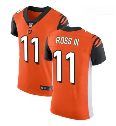 Bengals 11 John Ross III Orange Alternate Men Stitched Football Vapor Untouchable Elite Jersey