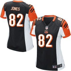 Nike Bengals #82 Marvin Jones Black Team Color Womens Stitched NFL Elite Jersey