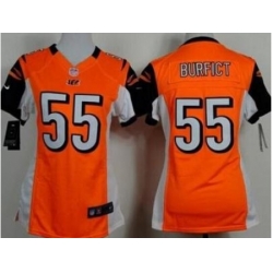 Women's Nike Cincinnati Bengals #55 Vontaze Burfict Orange Alternate Stitched NFL Jersey