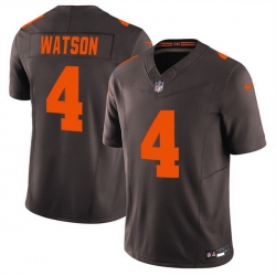 Men Cleveland Browns 4 Deshaun Watson Brown 2025 F U S E  Alpha Dawg Limited Stitched Football Jersey