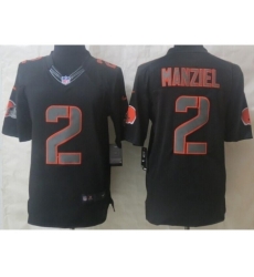 Nike Cleveland Browns 2 Johnny Manziel Black Limited Impact NFL Jersey