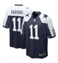 Men Nike Dallas Cowboys Micah Parsons #11 Blue Thanksgivens Stitched Jersey