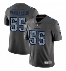 Mens Nike Dallas Cowboys 55 Leighton Vander Esch Gray Static Vapor Untouchable Limited NFL Jersey