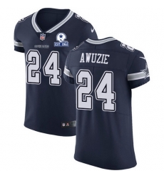 Nike Cowboys 24 Chidobe Awuzie Navy Blue Team Color Men Stitched With Established In 1960 Patch NFL Vapor Untouchable Elite Jersey