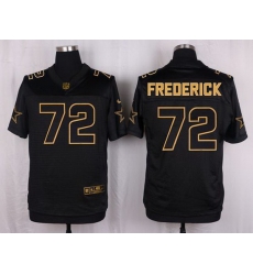 Nike Cowboys #72 Travis Frederick Black Mens Stitched NFL Elite Pro Line Gold Collection Jersey