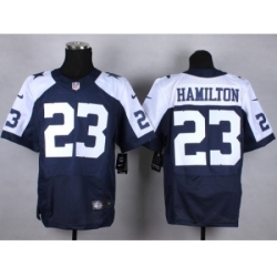 Nike Dallas Cowboys 23 Jakar Hamilton blue Elite thankgivings NFL Jersey