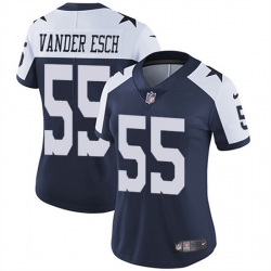 Women Dallas Cowboys 55 Leighton Vander Esch Navy Thanksgiving Limited Stitched Jersey 28Run Small uFF09