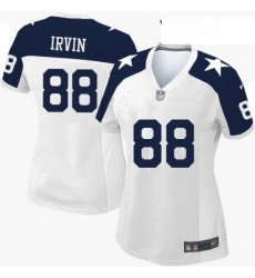 Womens Nike Dallas Cowboys 88 Michael Irvin Game White Throwback Alternate NFL Jersey