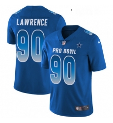 Womens Nike Dallas Cowboys 90 DeMarcus Lawrence Limited Royal Blue 2018 Pro Bowl NFL Jersey