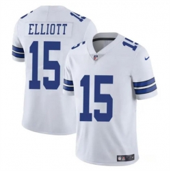 Youth Dallas Cowboys 15 Ezekiel Elliott White Vapor Untouchable Limited Stitched Football Jersey