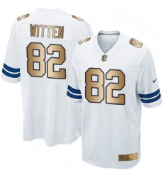 Youth Nike Dallas Cowboys 82 Jason Witten Elite WhiteGold NFL Jersey