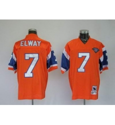 Denver Broncos 7 John Elway orange Throwback Jerseys