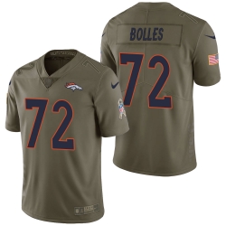 Denver Broncos #72 Garett Bolles Olive 2017 Salute to Service Limited Jersey