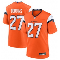 Men Denver Broncos 27 J K  Dobbins Orange 2025 Alternate Stitched Game Jersey