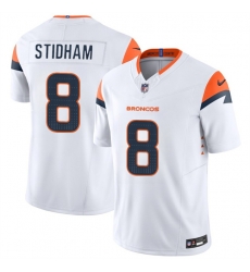 Men Denver Broncos 8 Jarrett Stidham White 2025 F U S E Vapor Limited Stitched Football Jersey Men Denver Broncos 8 Jarrett Stidham White 2025 F U S E Vapor Limited Stitched Football Jersey
