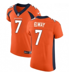 Men Nike Denver Broncos 7 John Elway Orange Team Color Vapor Untouchable Elite Player NFL Jersey