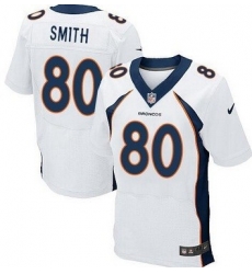 Men Nike Denver Broncos Rod Smith 80 White Vapor Limited Jersey