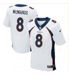 Nike Denver Broncos #8 Brandon McManus White Mens Stitched NFL New Elite Jersey