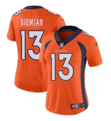 Nike Broncos #13 Trevor Siemian Orange Team Color Womens Stitched NFL Vapor Untouchable Limited Jersey