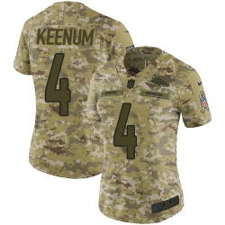 Nike Broncos #4 Case Keenum Camo Women Stitched NFL Limited 2018 Salute to Service Jersey