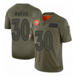 Youth Denver Broncos 30 Terrell Davis Limited Camo 2019 Salute to Service Football Jersey