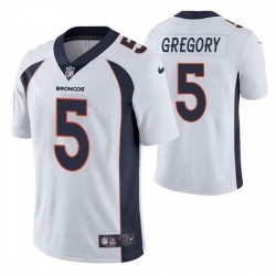 Youth Denver Broncos 5 Randy Gregory White Vapor Untouchable Limited Stitched Jersey