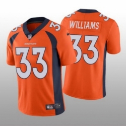 Youth Nike Denver Broncos 33 Javonte Williams Orange Vapor Limited Jersey