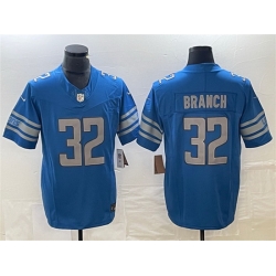 Men Detroit Lions 32 Brian Branch Blue 2023 F U S E  Vapor Untouchable Limited Stitched Jersey