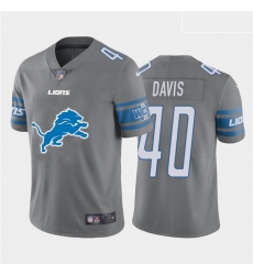 Nike Lions 40 Jarrad Davis Gray Team Big Logo Vapor Untouchable Limited Jersey