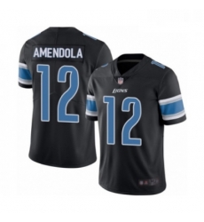 Youth Detroit Lions 12 Danny Amendola Limited Black Rush Vapor Untouchable Football Jersey