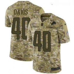 Youth Nike Detroit Lions 40 Jarrad Davis Limited Camo 2018 Salute to Service NFL Jersey