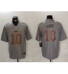 Men Green Bay Packers 10 Jordan Love Gray Fashion Vapor Limited Stitched Football Jersey