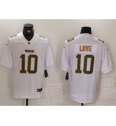 Men Green Bay Packers 10 Jordan Love White Fashion Stitched Jersey