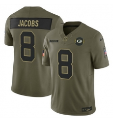 Men Green Bay Packers 8 Josh Jacobs Olive 2025 F U S E Salute to Service Limited Stitched Football Jersey Men Green Bay Packers 8 Josh Jacobs Olive 2025 F U S E Salute to Service Limited Stitched Football Jersey