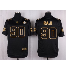 Nike Packers #90 B J  Raji Black Mens Stitched NFL Elite Pro Line Gold Collection Jersey