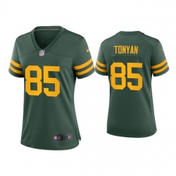 Women Green Bay Packers 85 Robert Tonyan Alternate Game GreenJersey