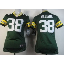 Women Nike Green Bay Packers 38 Tramon Williams Green NFL Jerseys