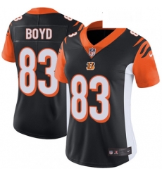 Womens Nike Cincinnati Bengals 83 Tyler Boyd Elite Black Team Color NFL Jersey