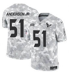 Men Houston Texans 51 Will Anderson Jr 2024 F U S E Arctic Camo Salute To Service Limited Stitched Football Jersey