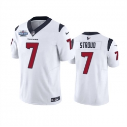 Men Houston Texans 7 C J  Stroud White 2023 F U S E  With Prem1ere Patch Vapor Untouchable Limited Stitched Football Jersey