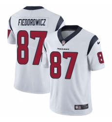 Nike Texans #87 C J  Fiedorowicz White Mens Stitched NFL Vapor Untouchable Limited Jersey