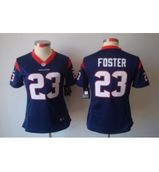 Nike Women Houston Texans #23 Foster Blue [Women's NIKE LIMITED Jersey]