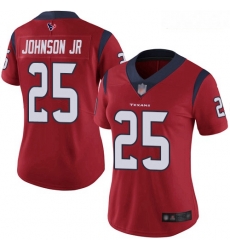 Texans #25 Duke Johnson Jr Red Alternate Women Stitched Football Vapor Untouchable Limited Jersey