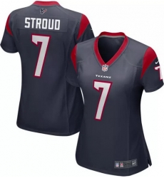 Women Houston Texans 7 C J  Stroud Navy Stitched  Jersey