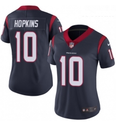 Womens Nike Houston Texans 10 DeAndre Hopkins Elite Navy Blue Team Color NFL Jersey