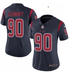 Womens Nike Houston Texans 90 Jadeveon Clowney Limited Navy Blue Rush Vapor Untouchable NFL Jersey