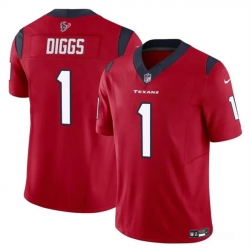 Youth Houston Texans 1 Stefon Diggs Red 2024 F U S E Vapor Untouchable Limited Stitched Football Jersey