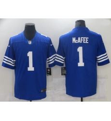 Men Indianapolis Colts 1 Mcafee Blue Nike Vapor Untouchable Limited 2021 NFL Jersey