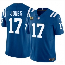 Men Indianapolis Colts 17 Riley Leonard Blue 2025 F U S E  With 4 Star C Patch Vapor Limited Stitched Football Jersey