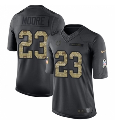 Men's Nike Indianapolis Colts #23 Kenny Moore Limited Black 2016 Salute to Service NFL Jersey